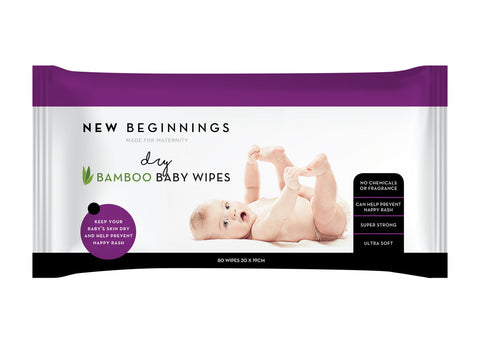 New Beginnings Bamboo Dry Wipes Soft Pack 80 Pack New Beginnings Bamboo Dry Wipes Soft Pack 80 Pack