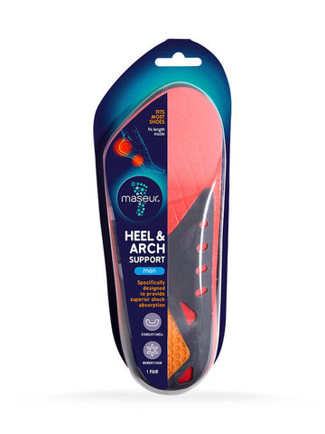 Maseur Heel & Arch Support Insoles- Men Maseur Heel & Arch Support Insoles- Men