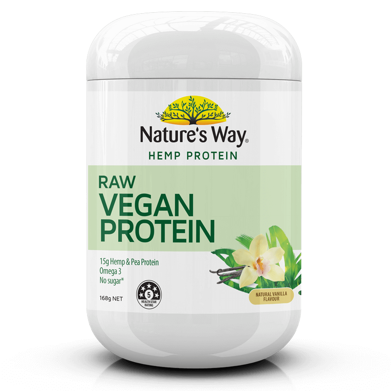 Nature's Way Superfoods HEMP PROTEIN RAW VEGAN VANILLA 168g