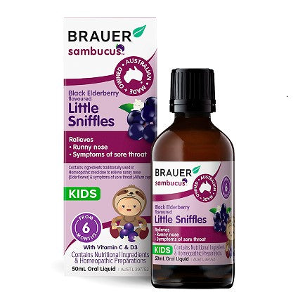 Brauer Black Elder Little Sniffles for Infants & Kids 50mL Brauer Black Elder Little Sniffles for Infants & Kids 50mL