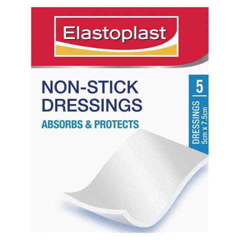 Elastoplast Non-Stick Dressings 5cm X 7.5cm 5 Pack Elastoplast Non-Stick Dressings 5cm X 7.5cm 5 Pack