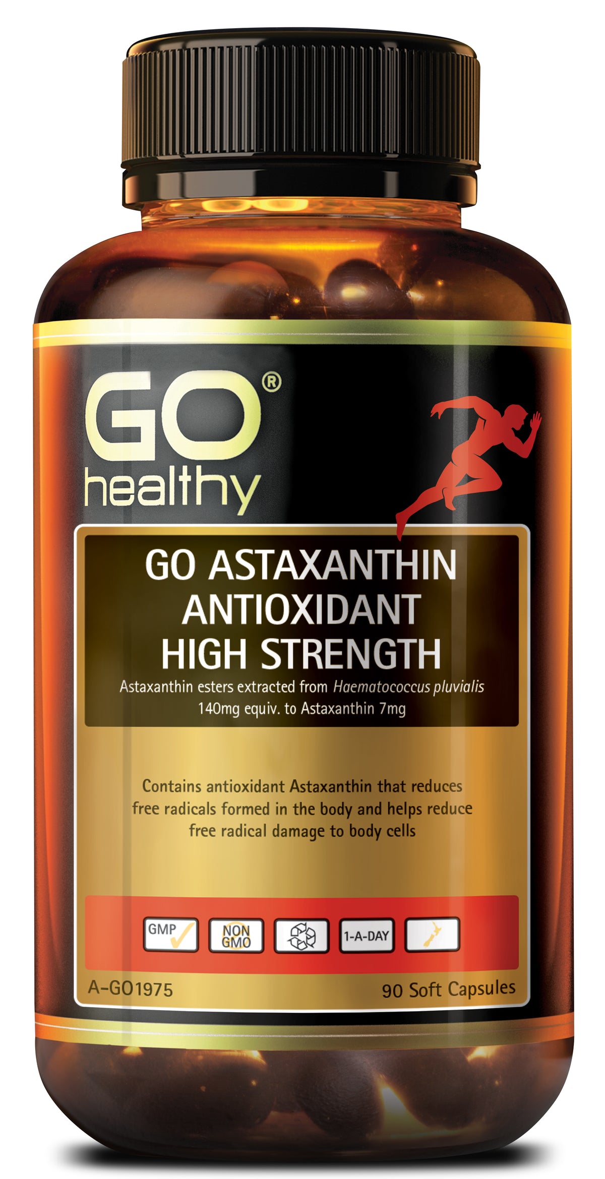 Go Healthy Astaxanthin Antioxidant High Strength 90 Soft Capsules