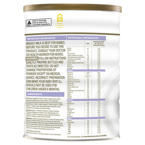 Blackmores 2 Follow On Formula 900g Blackmores 2 Follow On Formula 900g
