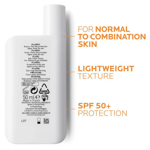 La Roche-Posay Anthelios Invisible Fluid Facial Sunscreen SPF 50+ 50mL La Roche-Posay Anthelios Invisible Fluid Facial Sunscreen SPF 50+ 50mL
