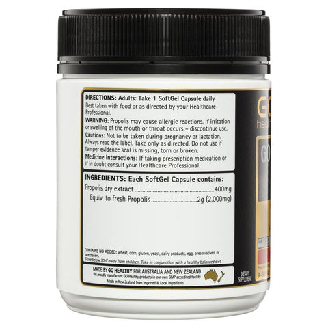 GO Healthy Propolis 2000mg 200 Capsules GO Healthy Propolis 2000mg 200 Capsules