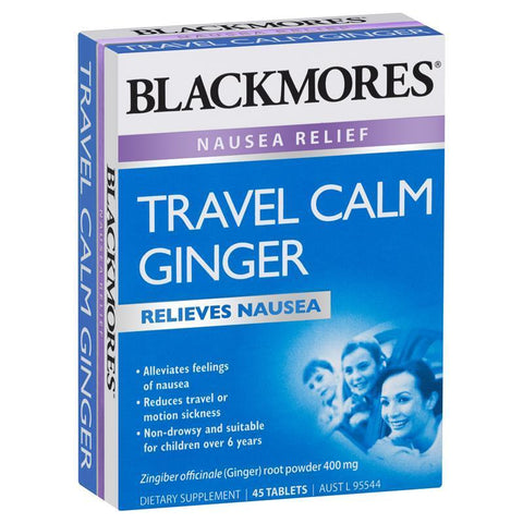 Blackmores Travel Calm Ginger 45 Tablets Blackmores Travel Calm Ginger 45 Tablets