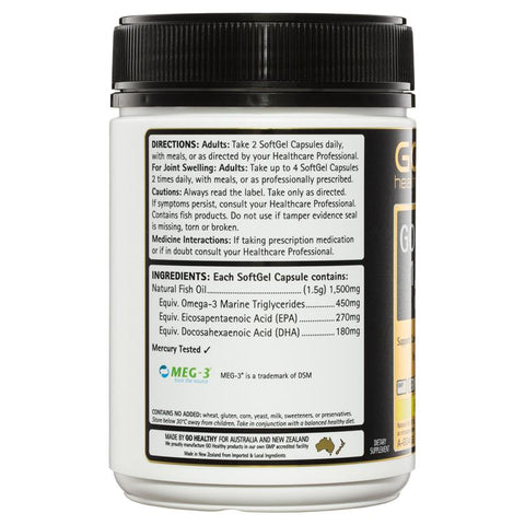 GO Healthy Fish Oil 1500mg Odourless 210 Capsules GO Healthy Fish Oil 1500mg Odourless 210 Capsules