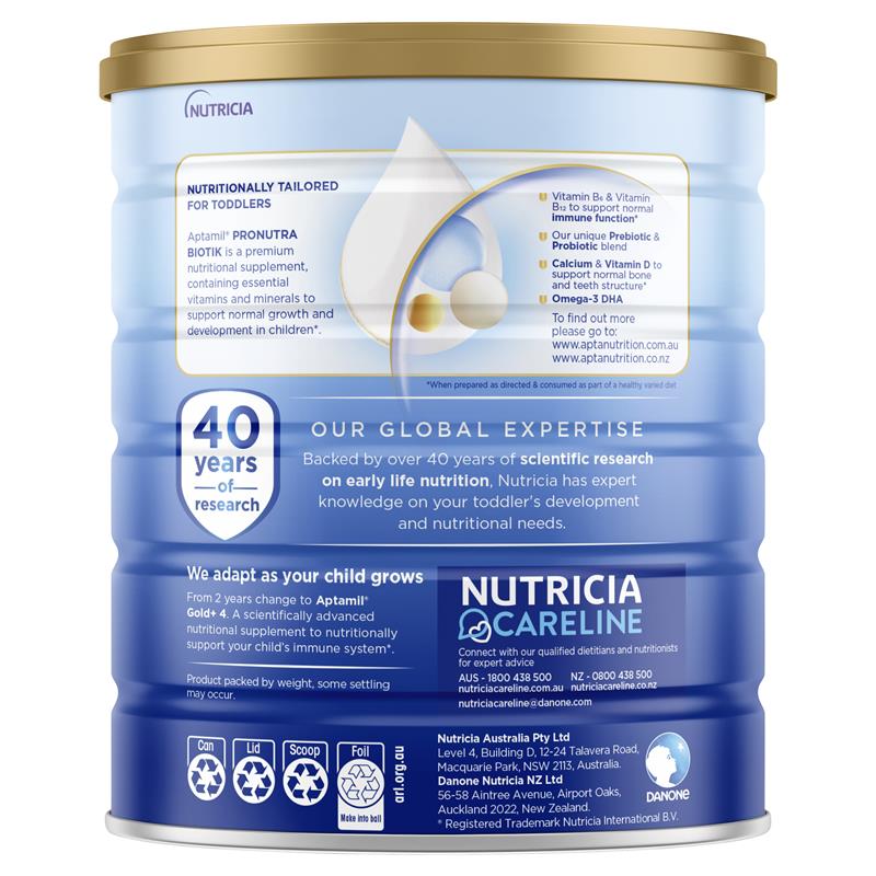 Aptamil Gold+ 3 Toddler Nutritional Supplement From 1 Year 900g Aptamil Gold+ 3 Toddler Nutritional Supplement From 1 Year 900g