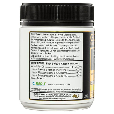 GO Healthy Fish Oil 1000mg Odourless 200 Softgel Capsules GO Healthy Fish Oil 1000mg Odourless 200 Softgel Capsules