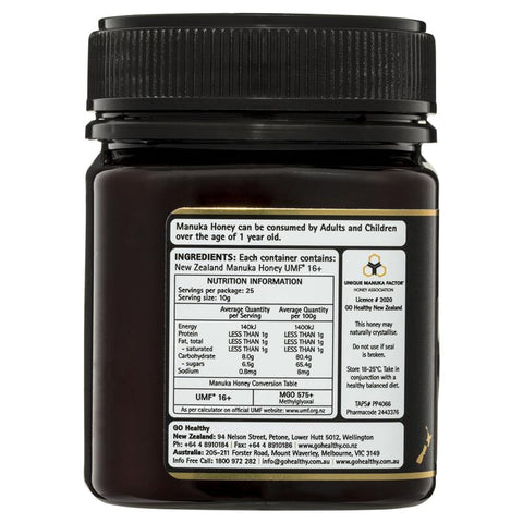 GO Healthy Manuka Honey UMF 16+ (MGO Healthy 575+) 250gm GO Healthy Manuka Honey UMF 16+ (MGO Healthy 575+) 250gm