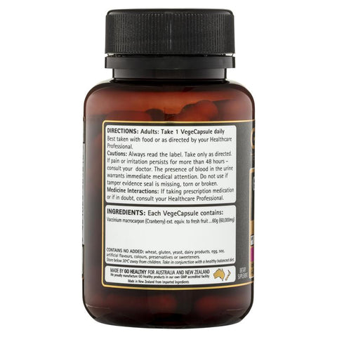 GO Healthy Cranberry 60000+ 60 Vege Capsules GO Healthy Cranberry 60000+ 60 Vege Capsules