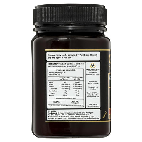 GO Healthy Manuka Honey UMF 5+ (MGO Healthy 83+) 500gm GO Healthy Manuka Honey UMF 5+ (MGO Healthy 83+) 500gm