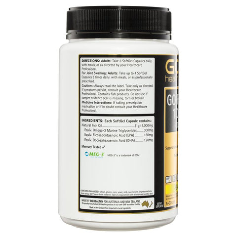 GO Healthy Fish Oil 1000mg Odourless 400 Softgel Capsules GO Healthy Fish Oil 1000mg Odourless 400 Softgel Capsules