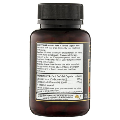 GO Healthy CoQ10 160mg 100 Softgel Capsules GO Healthy CoQ10 160mg 100 Softgel Capsules