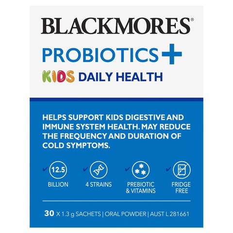 Blackmores Probiotics+ Kids Daily 30 x 1.3g Oral Powder Sachets Blackmores Probiotics+ Kids Daily 30 x 1.3g Oral Powder Sachets