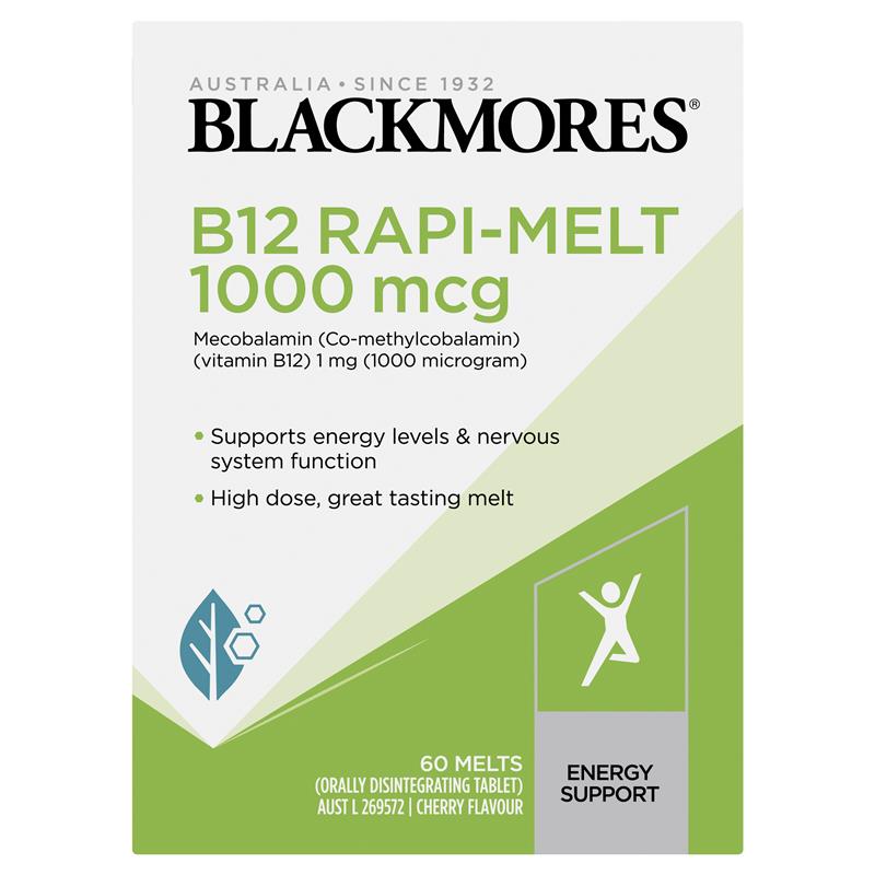 Blackmores B12 Rapi-Melt 1000mcg 60 Tablets Blackmores B12 Rapi-Melt 1000mcg 60 Tablets