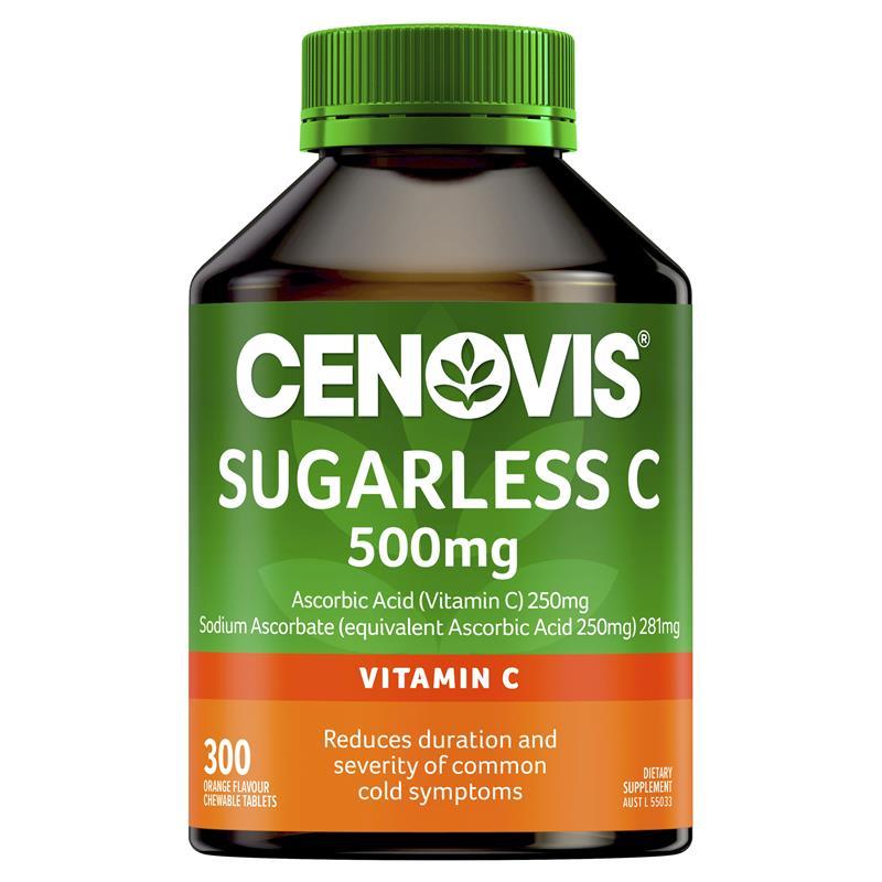 Cenovis Sugarless C 500mg 300 Chewable Tablets