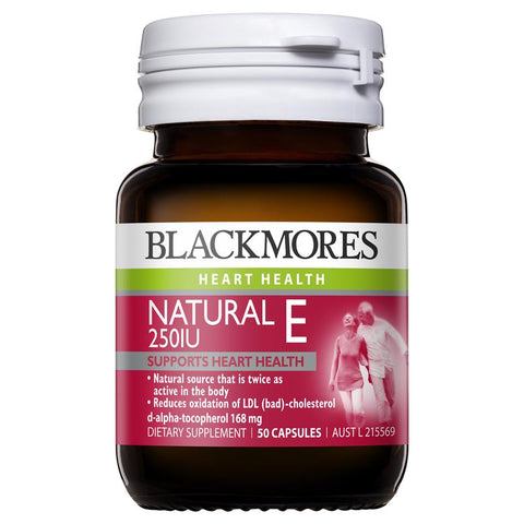 Blackmores Natural Vitamin E 250IU 50 Capsules Blackmores Natural Vitamin E 250IU 50 Capsules