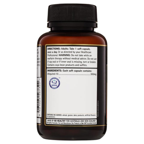 Go Healthy Ubiquinol 300mg Maximum 30 Soft Capsules Go Healthy Ubiquinol 300mg Maximum 30 Soft Capsules