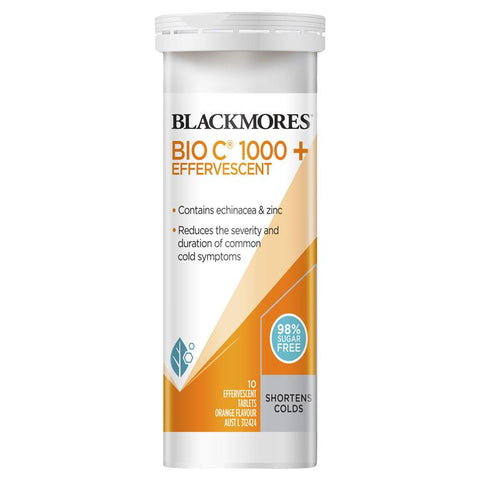 Blackmores Bio C 1000 Echinacea + Zinc 10 Effervescent Tablets Blackmores Bio C 1000 Echinacea + Zinc 10 Effervescent Tablets