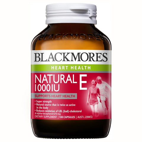 Blackmores Natural Vitamin E 1000IU 100 Capsules Blackmores Natural Vitamin E 1000IU 100 Capsules