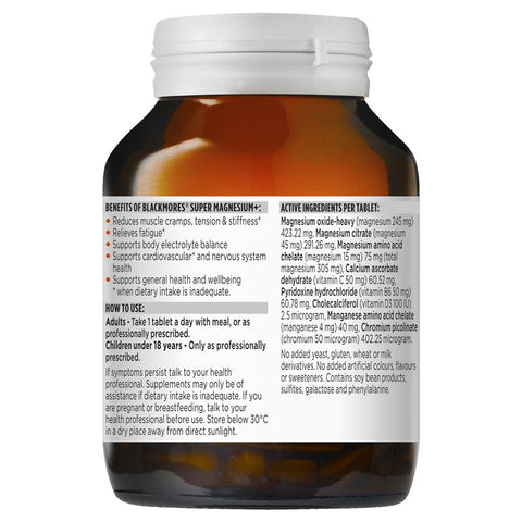 Blackmores Super Magnesium Plus 100 Tablets Blackmores Super Magnesium Plus 100 Tablets