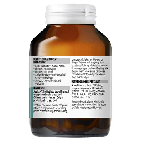 Blackmores Macu-Vision 150 Tablets Blackmores Macu-Vision 150 Tablets
