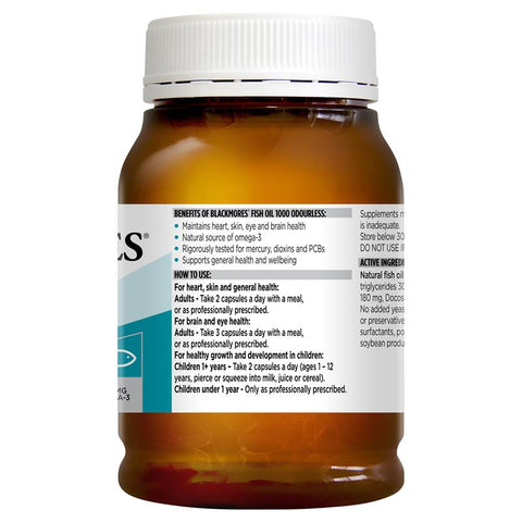 Blackmores Odourless Fish Oil 1000mg 200 Capsules Blackmores Odourless Fish Oil 1000mg 200 Capsules