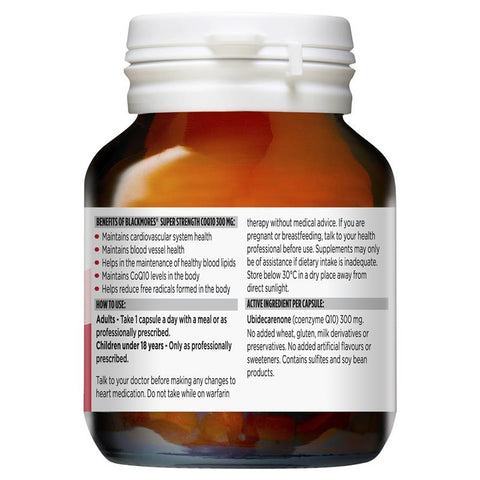 Blackmores Super Strength CoQ10 300mg 30 Tablets Blackmores Super Strength CoQ10 300mg 30 Tablets