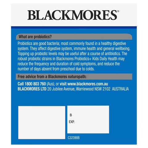 Blackmores Probiotics+ Kids Daily 30 x 1.3g Oral Powder Sachets Blackmores Probiotics+ Kids Daily 30 x 1.3g Oral Powder Sachets