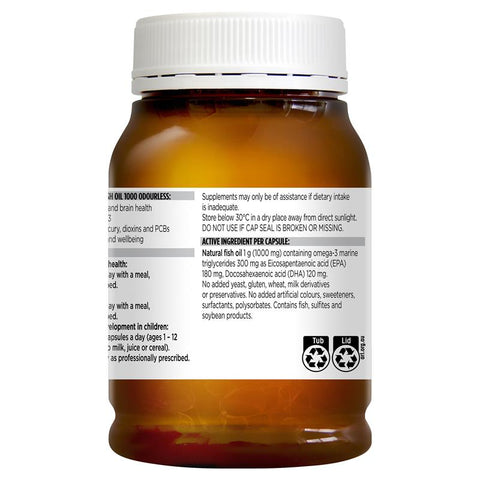 Blackmores Odourless Fish Oil 1000mg 200 Capsules Blackmores Odourless Fish Oil 1000mg 200 Capsules