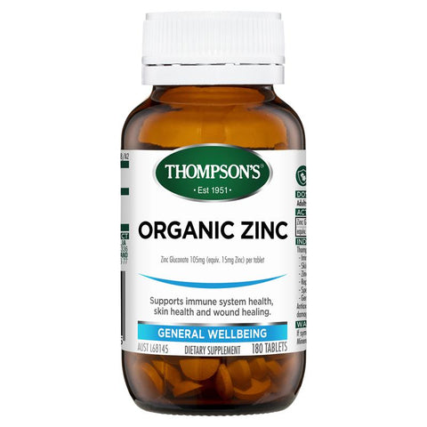 Thompson's Organic Zinc 180 Tablets Thompson's Organic Zinc 180 Tablets