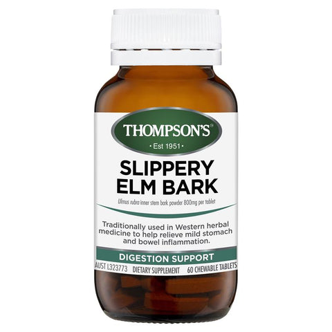 Thompson's Slippery Elm Bark 800mg 60 Tablets Thompson's Slippery Elm Bark 800mg 60 Tablets
