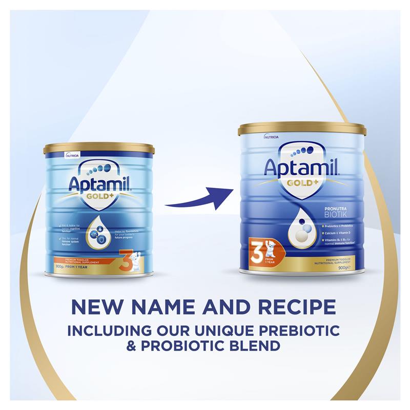 Aptamil Gold+ 3 Toddler Nutritional Supplement From 1 Year 900g Aptamil Gold+ 3 Toddler Nutritional Supplement From 1 Year 900g
