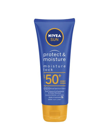 NIVEA SUN SPF50+ Protect & Moisture Moisturising Sunscreen Lotion 100mL