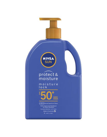 NIVEA SUN Protect & Moisture Moisture Lock SPF50+ Sunscreen Lotion 1L NIVEA SUN Protect & Moisture Moisture Lock SPF50+ Sunscreen Lotion 1L