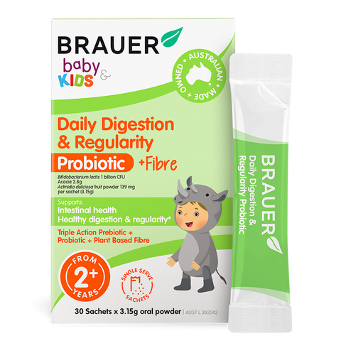 Brauer Baby & Kids Daily Digestion & Regularity Probiotic 30 Sachets (Expiry 11/2025) Brauer Baby & Kids Daily Digestion & Regularity Probiotic 30 Sachets (Expiry 11/2025)