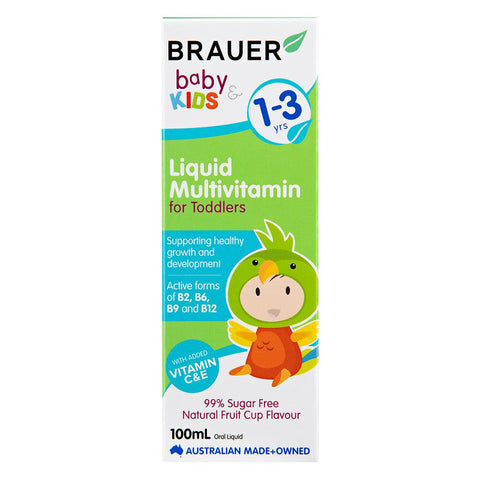 Brauer Baby & Kids Liquid Multivitamin for Toddlers 100mL Brauer Baby & Kids Liquid Multivitamin for Toddlers 100mL