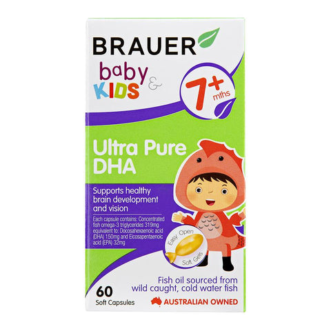 Brauer Baby & Kids Ultra Pure DHA 60 Soft Capsules Brauer Baby & Kids Ultra Pure DHA 60 Soft Capsules