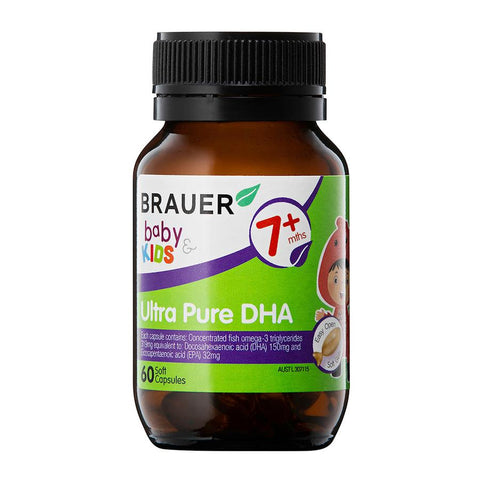Brauer Baby & Kids Ultra Pure DHA 60 Soft Capsules Brauer Baby & Kids Ultra Pure DHA 60 Soft Capsules