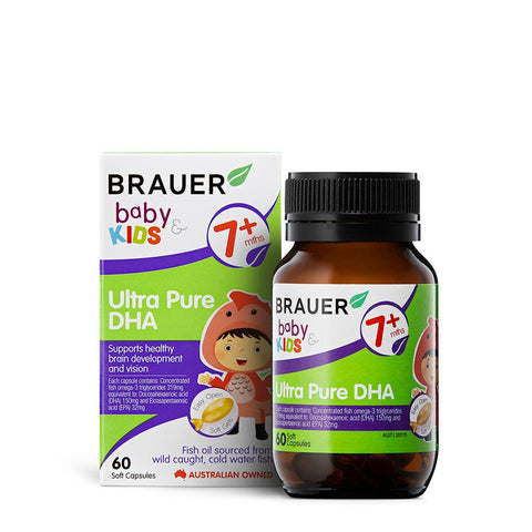 Brauer Baby & Kids Ultra Pure DHA 60 Soft Capsules Brauer Baby & Kids Ultra Pure DHA 60 Soft Capsules