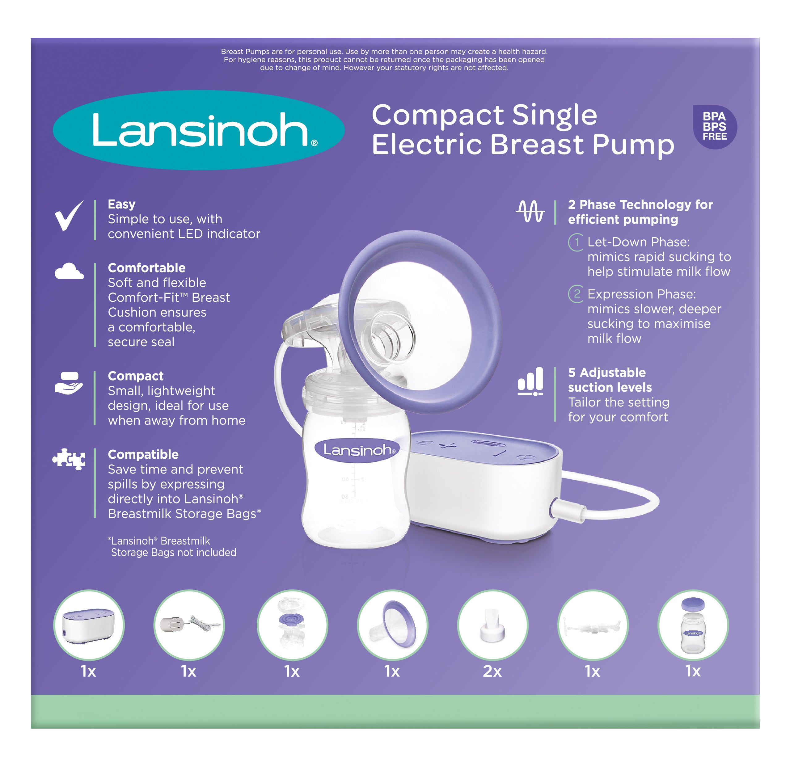 Lansinoh Compact Single Electric Breast Pump Lansinoh Compact Single Electric Breast Pump