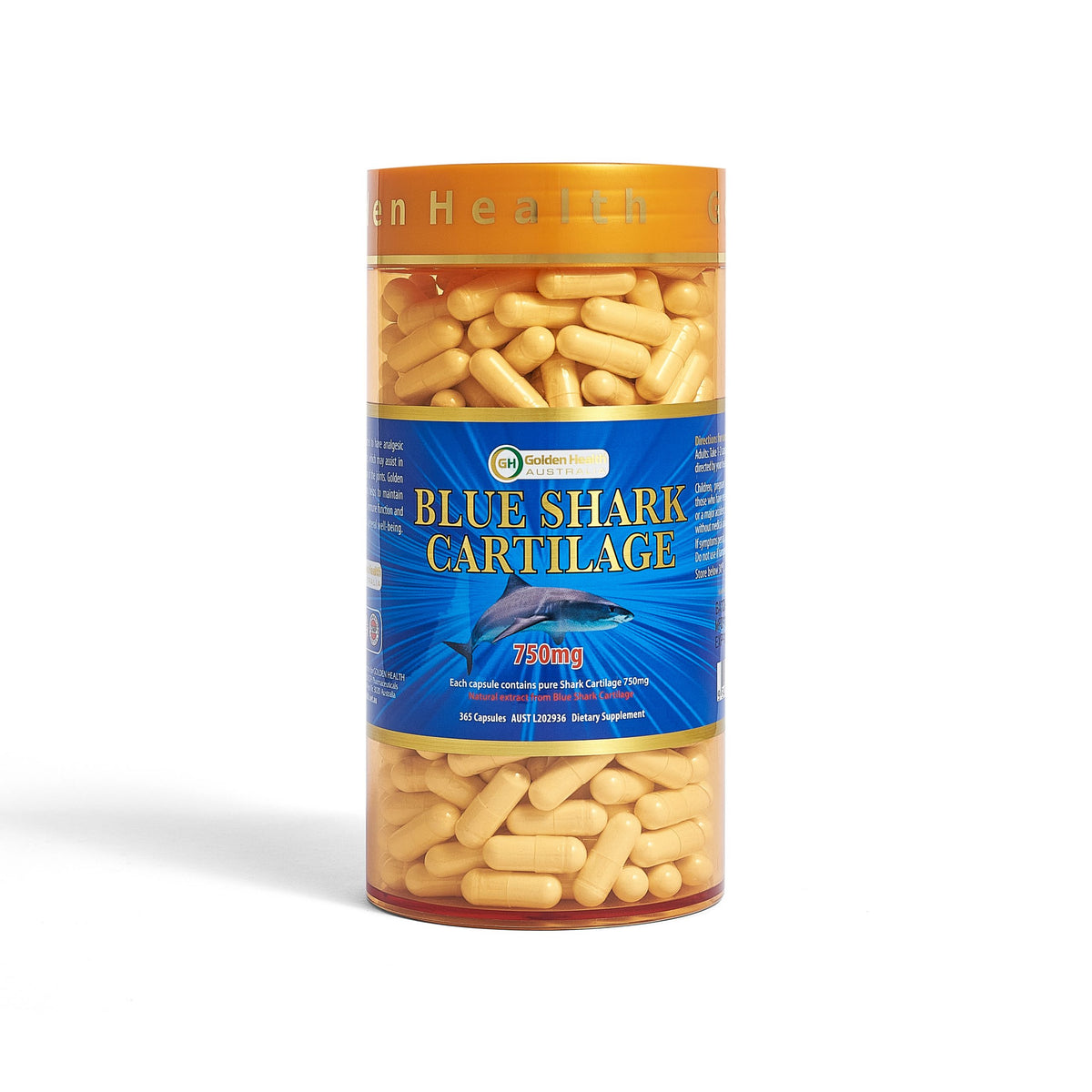 Golden Health Shark Cartilage 750mg 365 Capsules