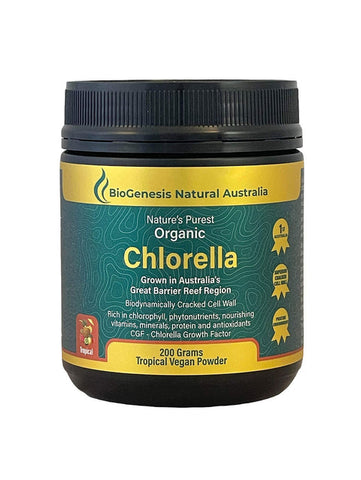 BioGenesis Natural Australia Nature's Purest Organic Chlorella Tropical Powder 200g BioGenesis Natural Australia Nature's Purest Organic Chlorella Tropical Powder 200g