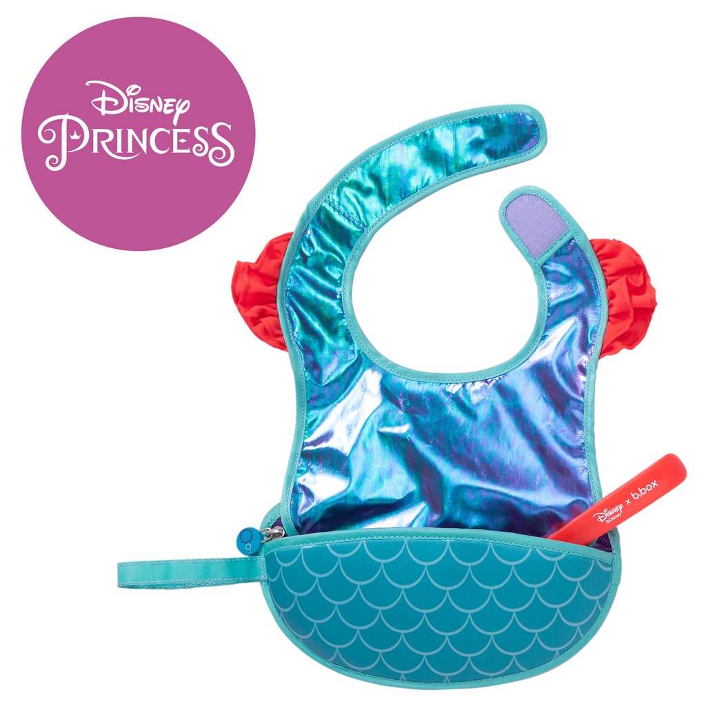 B.Box Travel Bib + Flexible Spoon Disney Ariel