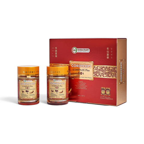 Golden Health Cordyceps Complex 3 in 1 Plus 2 x 30 Capsules Golden Health Cordyceps Complex 3 in 1 Plus 2 x 30 Capsules