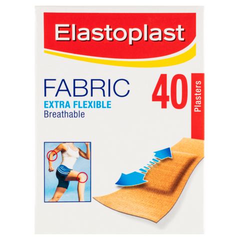 Elastoplast Fabric Extra Flexible Breathable Plasters 40 Strips Elastoplast Fabric Extra Flexible Breathable Plasters 40 Strips