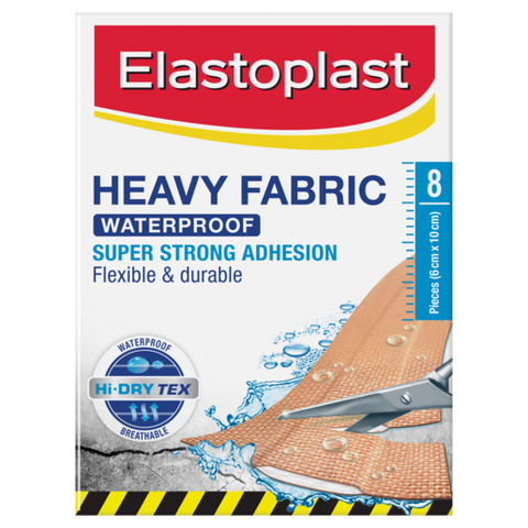Elastoplast Heavy Fabric Waterproof Dressing 8 Pack Elastoplast Heavy Fabric Waterproof Dressing 8 Pack