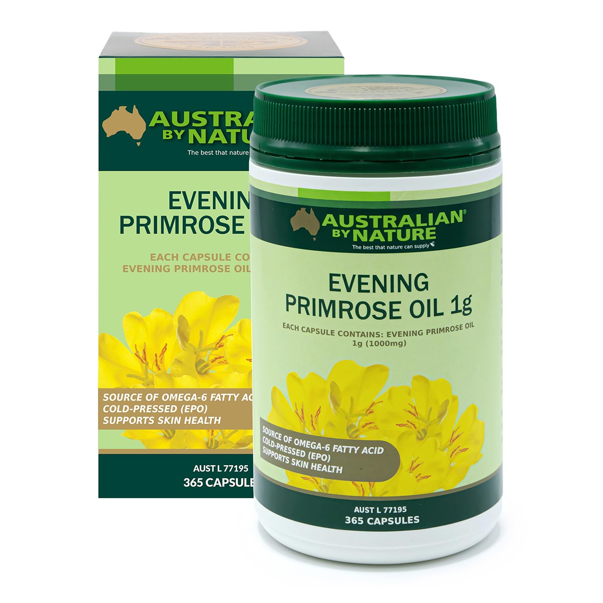 Australian By Nature Evening Primrose Oil 1000mg 365 Capsules