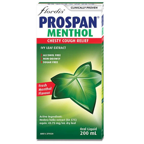 Prospan Menthol Chesty Cough Relief Ivy Leaf Extract Oral Liquid 200mL Prospan Menthol Chesty Cough Relief Ivy Leaf Extract Oral Liquid 200mL